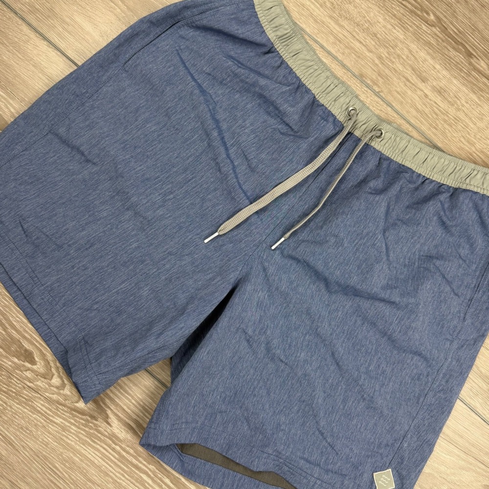 Free Fly Mens Bamboo Lined Shorts Elastic Waist Blue XXL